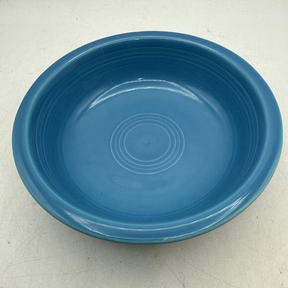 Fiesta Fiestaware Peacock Blue  Rimmed Coupe Soup Cereal Bowl 6 7/8" - Picture 1 of 4